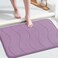 Flamingo P Memory Foam Bath Mat Non Slip Shower Rugs for Bathroom Super Absorbent24x17Lilac