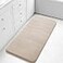 Yimobra Long Bath Mat 44x24 Super Soft Quick Dry Memory Foam Bathroom Rug Water Absorbent Non Slip Backing Machine Washable for Tub Shower Thick Comfort Support Beige