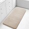 Yimobra Long Bath Mat 44x24 Super Soft Quick Dry Memory Foam Bathroom Rug Water Absorbent Non Slip Backing Machine Washable for Tub Shower Thick Comfort Support Beige
