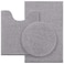 HOMEIDEAS Bathroom Rugs Sets 3 Piece Chenille Bath Rugs Soft Absorbent Non Slip Washable Bath Mats with Toilet Lid Cover Perfect for BathroomGrey