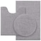 HOMEIDEAS Bathroom Rugs Sets 3 Piece Chenille Bath Rugs Soft Absorbent Non Slip Washable Bath Mats with Toilet Lid Cover Perfect for BathroomGrey