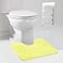 Walensee Bathroom Contour Rug 20x24 Yellow Non Slip Bath Mat Water Absorbent Soft Microfiber Shaggy Bathroom Mat Machine Washable Bath Rug U Shape Toilet Rug
