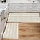 H.VERSAILTEX Non Slip Thick Shaggy Chenille Bathroom Rug Mat Set Extra Soft and Absorbent Striped Floor Rugs 2 Piece MachineWashable