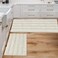 H.VERSAILTEX Non Slip Thick Shaggy Chenille Bathroom Rug Mat Set Extra Soft and Absorbent Striped Floor Rugs 2 Piece MachineWashable