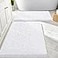 Smiry Bathroom Rugs Sets 2 Piece Soft Absorbent Chenille Machine Washable Non Slip Shaggy Bath Rug Set for Tub Shower and Floor 30x2024x16 White