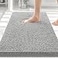 Smiry Luxury Chenille Bathroom Rugs 30x20 Extra Soft and Absorbent Shaggy Bath Mat Machine Washable NonSlip Plush Carpet Runner for Tub Shower and Floor Home Decor Accessories Light Grey