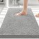 Smiry Luxury Chenille Bathroom Rugs 30x20 Extra Soft and Absorbent Shaggy Bath Mat Machine Washable NonSlip Plush Carpet Runner for Tub Shower and Floor Home Decor Accessories Light Grey