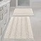 H.VERSAILTEX HVERSAILTEX Ivory Bath Mat Bath Rugs Extra Thick Striped Bath Rugs for Bathroom 2 Piece Bathroom Set AntiSlip Soft Plush Chenille Shaggy Mat Water Absorbent Ivory 20 x 3217 x 24