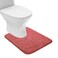 Suchtale Contour Rug Non Slip Bath Mat Water Absorbent Soft Microfiber Shaggy Bath Mat Machine Washable Thick Plush U Shape Toilet Rug 20 x 24 Living Coral