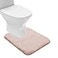 Suchtale Bathroom Contour Rug Non Slip Bath Mat Water Absorbent Soft Microfiber Shaggy Bathroom Mat Machine Washable Bath Rug for Bathroom Thick Plush U Shape Toilet Rug 20 x 24 Dusty Pink