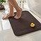 ITSOFT Memory Foam Bath Mat 31x20 Non Slip Machine Washable Quick Dry Absorbent Rugs Bath Mats for Bathroom Floor Tub Shower Bathroom Rug Chocolate Brown