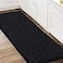H.VERSAILTEX HVERSAILTEX Bathroom Rugs Bath Mat Bath Rugs Bath Mats for Bathroom Non Slip Extra Thick Buncy Soft Chenille Bath Rug Fulffy Shag Indoor Rug Runner Carpet for Living Room Black Large 59 x