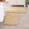 MIULEE Camel Bathroom Rugs Set 2 Piece Soft Absorbent Microfiber Bath Mat Set Non Slip Quick Dry Machine Washable Plush Shaggy Bath Rugs for Bathroom Floor Tub and Shower 16x24 inches