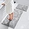 Yimobra Bathroom Rug Set 2 Piece Luxury Shaggy Bath Mat Set with Non Slip Backing Ultra Soft Absorbent Mats for Bathroom Floor Machine Washable 44x2424x17 Light Grey