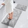 Yimobra Bathroom Rug Set 2 Piece Luxury Shaggy Bath Mat Set with Non Slip Backing Ultra Soft Absorbent Mats for Bathroom Floor Machine Washable 44x2424x17 Light Grey