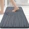 Buganda Memory Foam Bathroom Rug Mat 24x16 Extra Soft and Absorbent Bath Mats NonSlip and Machine Washable Bath Rugs for Bathroom FloorTub and Shower Dark Grey
