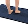 H.VERSAILTEX HVERSAILTEX Bath Mat Bath Rug for Bathroom Luxury Chenille Bathroom Rug Mat Extra Soft and Absorbent Microfiber Shaggy Rugs Non Slip Rug Quick Dry Bath Mat Washable 24 x 47 Inches Navy