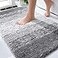 OLANLY Bathroom Rugs Mat 36x24 Extra Soft Absorbent Microfiber Bath Rugs Rubber Backing Quick Dry Machine Washable Bath Mats for Bathroom Floor Tub and Shower Home Decor Accessories Grey