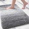 Arotive Microfiber Bathroom Rugs Shaggy Soft and Absorbent Bath Rug NonSlip Thick Plush Machine Washable Dry Bath Mats for Bathroom Tub and Shower 24x16 Grey Rectangular
