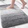 Arotive Microfiber Bathroom Rugs Shaggy Soft and Absorbent Bath Rug NonSlip Thick Plush Machine Washable Dry Bath Mats for Bathroom Tub and Shower 24x16 Grey Rectangular