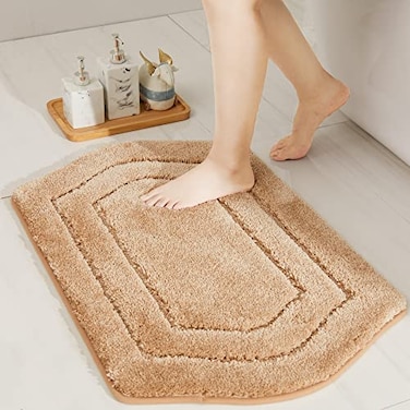 COSY HOMEER Extra Thick Bath Linen Sets Rugs for Bathroom AntiSlip Bath Mats Soft Plush 100 Strong Polyester Living Room Bedroom Water AbsorbentBeige20x32 Inches