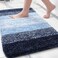 Arotive Microfiber Bathroom Rugs Shaggy Soft and Absorbent Bath Rug NonSlip Thick Plush Machine Washable Dry Bath Mats for Bathroom Tub and Shower 24x16 Blue Rectangular
