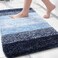 Arotive Microfiber Bathroom Rugs Shaggy Soft and Absorbent Bath Rug NonSlip Thick Plush Machine Washable Dry Bath Mats for Bathroom Tub and Shower 24x16 Blue Rectangular