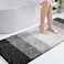OLANLY Bathroom Runner Rugs Mat 59x24 Extra Soft Absorbent Microfiber Bath Rugs Rubber Backing Quick Dry Washable Long Bath Mats for Bathroom Floor Tub and Shower Home Decor Accessories Black