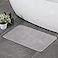 Stiio Bath Mat for Bathroom Flat Bath Rug Super Absorbent Quick Dry Non Slip Thin Bathroom Mats Fit Under Door Easy Clean Washable Shower Mat Carpet for Kitchen Bathtub Sink Grey 15x23 inches