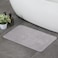 Stiio Bath Mat for Bathroom Flat Bath Rug Super Absorbent Quick Dry Non Slip Thin Bathroom Mats Fit Under Door Easy Clean Washable Shower Mat Carpet for Kitchen Bathtub Sink Grey 15x23 inches