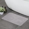 Stiio Bath Mat for Bathroom Flat Bath Rug Super Absorbent Quick Dry Non Slip Thin Bathroom Mats Fit Under Door Easy Clean Washable Shower Mat Carpet for Kitchen Bathtub Sink Grey 15x23 inches