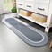 MontVoo Bath Mat Runner Long Non Slip Absorbent Quick Dry Thin Bath Rug for Bathroom Floor Mat Rubber Backed Stain Resistant Easy Care Blue 17x59