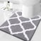 OLANLY UShaped Bathroom Rug 24x20 Soft Absorbent Microfiber NonSlip Plush Shaggy Mat Machine Washable Contour Bath Rugs for Toilet Base Grey