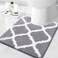 OLANLY UShaped Bathroom Rug 24x20 Soft Absorbent Microfiber NonSlip Plush Shaggy Mat Machine Washable Contour Bath Rugs for Toilet Base Grey