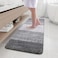 Arotive Microfiber Bathroom Rugs Shaggy Soft and Absorbent Bath Rug NonSlip Thick Plush Machine Washable Dry Bath Mats for Bathroom Tub and Shower 59x20 Grey Rectangular