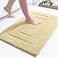 Buganda Bathroom Rugs 24 x 16 Soft and Absorbent Microfiber Bath Rugs NonSlip Shaggy Shower Carpet Machine Wash Dry Bath Mats for Bathroom Floor Tub and Shower Beige