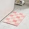CozeCube Bath mats for Bathroom Non Slip Fluffy Absorbent Microfiber Bath mat Washable Aesthetic Bathroom Rugs Cute Blossom Pink Checkered Bath mat Blossom Pink 32 x 20