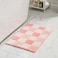 CozeCube Bath mats for Bathroom Non Slip Fluffy Absorbent Microfiber Bath mat Washable Aesthetic Bathroom Rugs Cute Blossom Pink Checkered Bath mat Blossom Pink 32 x 20