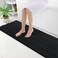Grandaily Chenille Striped Bathroom Rugs 59x20 Extra Thick and Absorbent Bath Mats NonSlip Soft Plush Shaggy Shower Carpet Machine Wash Dry Bath Rug for Bathroom Black
