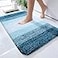 OLANLY Small Bathroom Rugs Mat 24x16 Extra Soft Absorbent Microfiber Bath Rugs Rubber Backing Quick Dry Washable Bath Mats for Bathroom Floor Tub and Shower Home Decor Accessories Peacock Blue