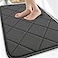 OLANLY Memory Foam Bath Mat 30x20 Ultra Soft and Absorbent Bathroom Rugs Machine Washable Comfortable Bath Carpet for Bathroom Floor Tub and Shower Black