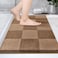 PURRUGS Bathroom Rug NonSlip Machine Washable 20 x 30 Super Absorbent and QuickDry Bath Mat Extra Soft and Plush Bath Rug for Shower Bathtub and Sink Grayish Brown Coffee