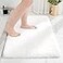 Disolla White Bathroom Rug 20x32 NonSlip Plush Thick Bath Mat Highly Absorbent Ultra Soft Fluffy Floor Mat Machine Washable for Shower and Tub