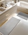 Furicher Large Waffle Bath Mat Set Non Slip Bathroom Mat Ultra Absorbent Bath Mats for Decor Extra Soft Floor Bathroom Rugs Sets 2 Piece Washable Bath Rugs Set Grey White 2047 and 1624