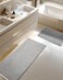 Furicher Large Waffle Bath Mat Set Non Slip Bathroom Mat Ultra Absorbent Bath Mats for Decor Extra Soft Floor Bathroom Rugs Sets 2 Piece Washable Bath Rugs Set Grey White 2047 and 1624