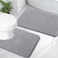 OLANLY Bathroom Rugs Sets 2 Piece Soft Absorbent Chenille Bath Mats and UShaped Contour Toilet Mat Area Rug Set Machine Washable Bath Carpet Home Decor Accessories 30x2024x20 Grey