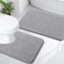 OLANLY Bathroom Rugs Sets 2 Piece Soft Absorbent Chenille Bath Mats and UShaped Contour Toilet Mat Area Rug Set Machine Washable Bath Carpet Home Decor Accessories 30x2024x20 Grey