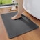 YDKGL Bathroom Rugs Non Slip Super Absorbent Quick Dry Bath Mats for Bathroom Foam Weave Texture Thin Bath Rugs Washable with Rubber Backing Fit Under Door Outside Shower16 x 24