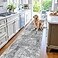 BYYVOO 3x12 ft Non Skid Hallway Runner Rug Long Washable Stain Resistant Low Pile Thin Carpet Runners for Kitchen Entryway BathroomModern Abstract NeutralBlue Grey3x12