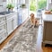 BYYVOO 3x20 ft Extra Long Hallway Runner Rug NonSlip Washable Floor Runner with Rubber Backing Modern Low Pile Thin Wide Carpet for Entryway Kitchen Living Room Brown Beige 3x20